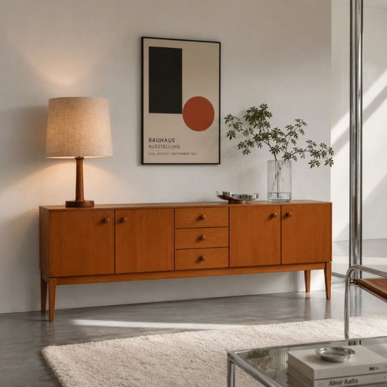 Image 1 of Teak table lamp - Uno & Östen Kristiansson for Luxus Sweden