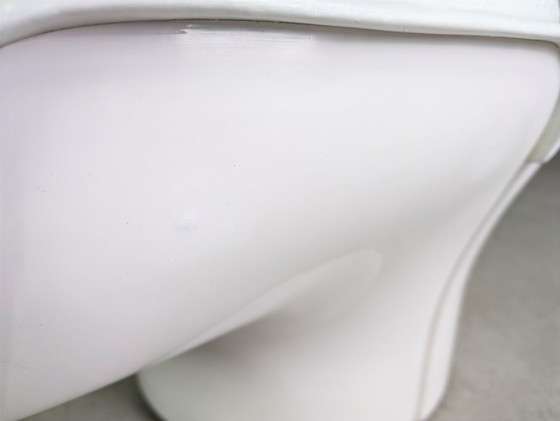 Image 1 of Sedia Elda originale Joe Colombo poltrona Vintage Comfort in pelle bianca