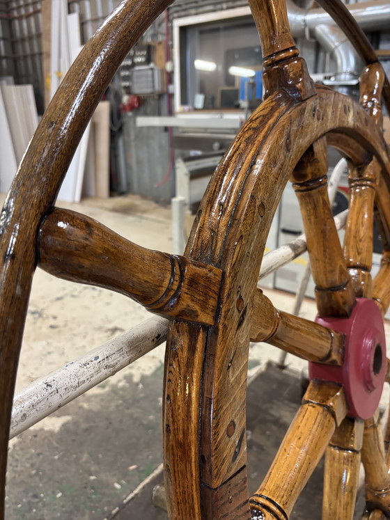 Gouvernail de navire en bois ancien – Objets déco, Wood, Brass (photo 4 of 10)