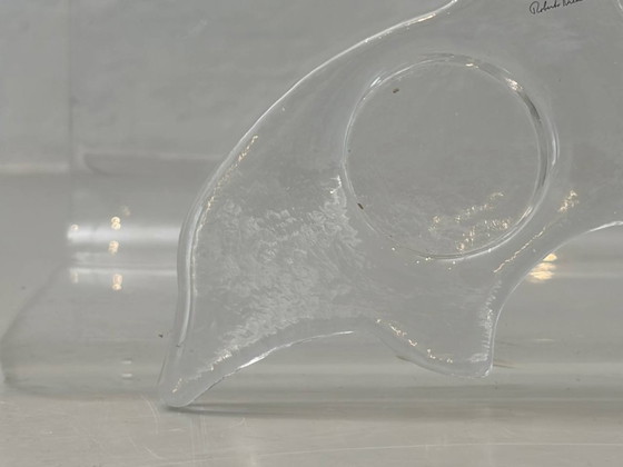 Image 1 of Glasi Hergiswil Kerzenhalter aus massivem Glas, Schweiz, 1960er–1970er Jahre