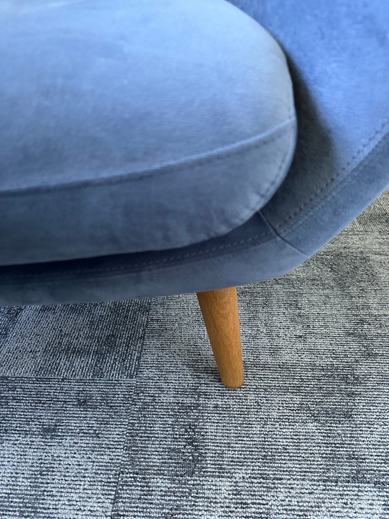 Blauw Zeteltje En Poef "Anne Chair" Van Het Deense Merk Sofacompany – Fauteuils, Textile (photo 4 of 5)