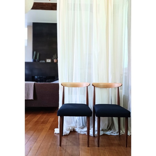 2 retro teak chairs