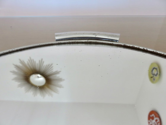 Image 1 of Vassoio a specchio in metallo argentato in stile Art Déco, Francia, anni '40