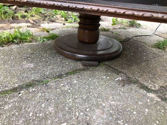 Image 1 of Vintage boekenmolen draaibaar met verlichting - rokers kastje