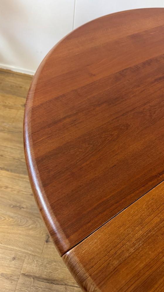 Image 1 of Teak XXL Dining Table, Extendable from Round to Oval, Dyrlund