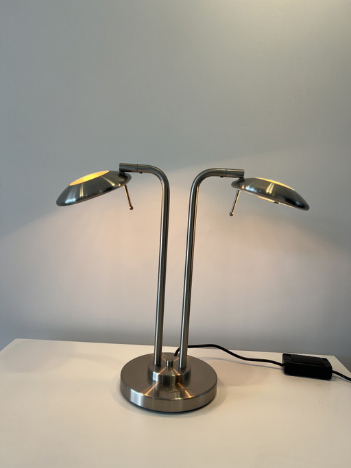 Lampe de table vintage Jan Des Bouvrie pour Boxford Holland – Modèle R2003 – tafellampen, rvs (photo 2 of 10)
