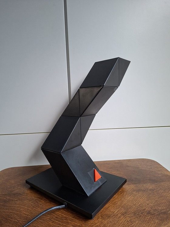 Image 1 of Lampada da tavolo vintage Zigzag di Shui L.D. Chan - ca. anni '80 - Design modulare - E-Lite / Z-Lite / Massive