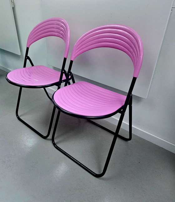 Image 1 of Postmodern Italian folding chairs Designer Studio GP
