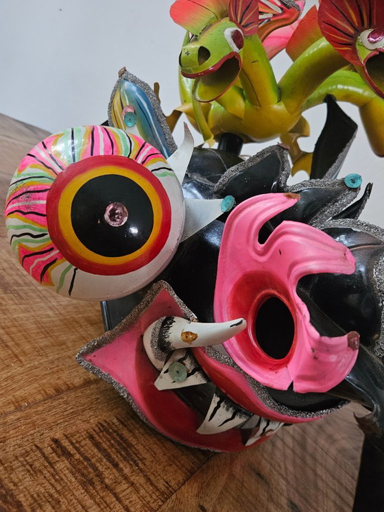 Magnifique Masque de Carnaval Diablada Bolivien Traditionnel – Objets déco, Aluminium, Autre (photo 6 of 24)
