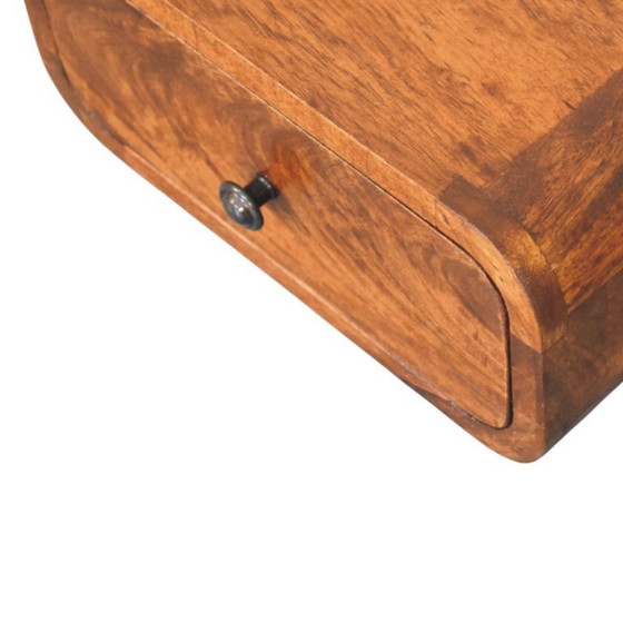 Image 1 of Armario de pared compacto fabricado en madera de mango con acabado en madera de castaño.