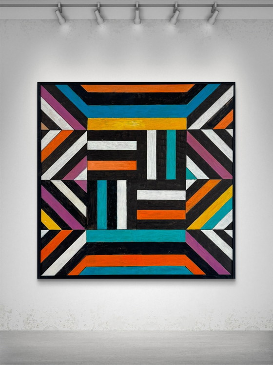 Kesta 2015 - Rara Composizione astratta colorata su pannello - 80cm x 80cm – Arte, MDF, Legno (photo 4 of 12)