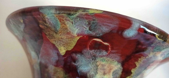 Image 1 of Cuenco de cerámica multicolor 60s Ø 26,7 cm