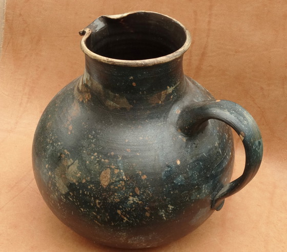 Image 1 of bolvormige Kan, pichet à anse 1976, Gerhard Liebenthron (1925-2005)