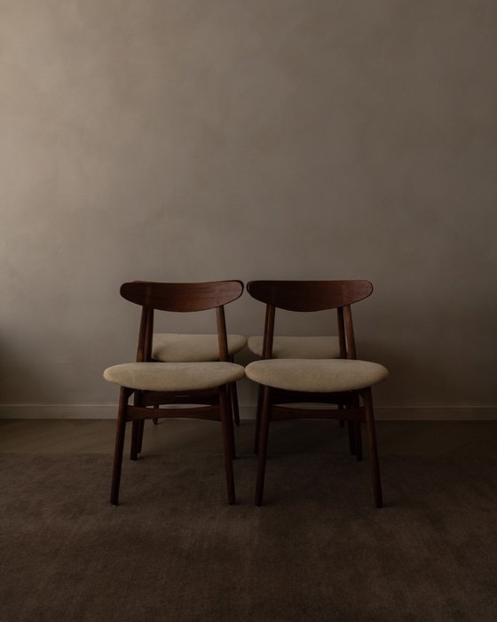 Image 1 of Set aus 4 CH30-Esszimmerstühlen von Hans J. Wegner für Carl Hansen & Søn – dänisches Design, 1950er Jahre