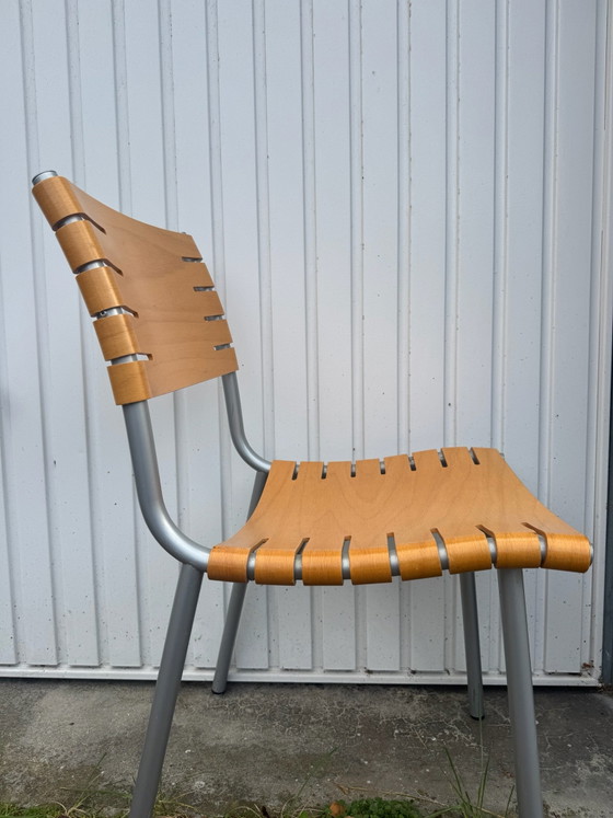 8x Harvink, Ruud Jan Koppe Sillas de comedor, Metal, Madera, Marrón (foto 2 de 5)