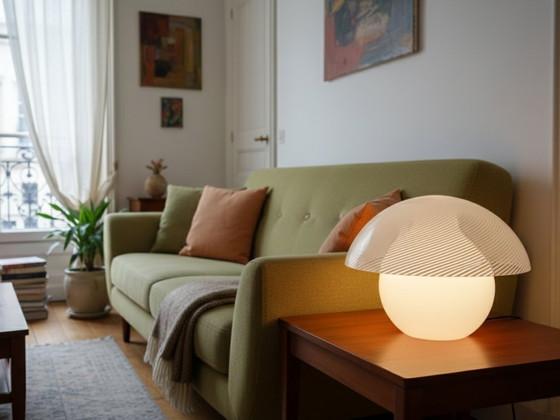 Image 1 of Murano-Glas-Pilz-Tischleuchte, VeART, 1970er Jahre