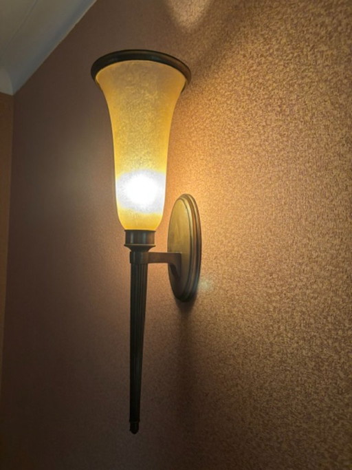 7 appliques murales – wandlampen, Glass, Metal