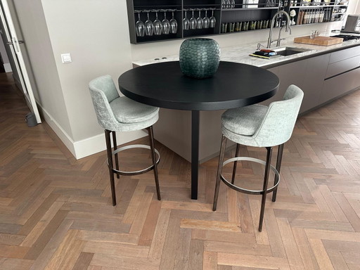 Tabourets de bar Feel Good de Flexform – barkrukken, Metal, Textile