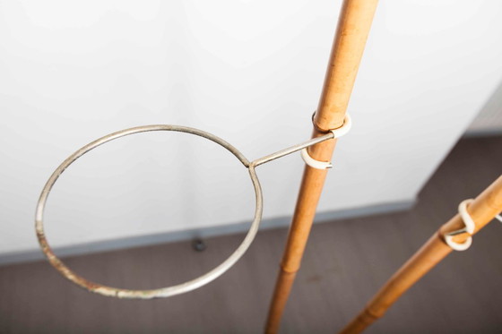 Image 1 of Atypical bamboo and brass indoor revolving plant door, Suise 1960