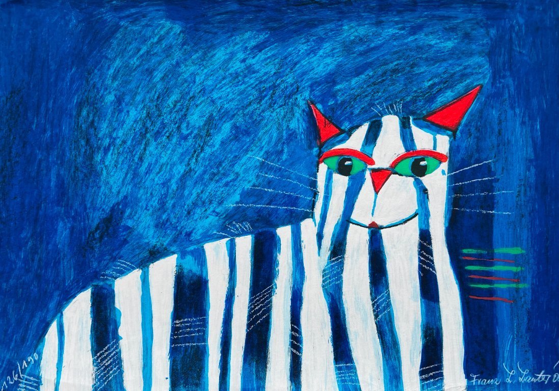 Franz L Lauter - Blue Cat - Silkscreen | €55 | Whoppah