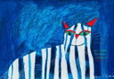 Franz L Lauter - Blue Cat - Silkscreen