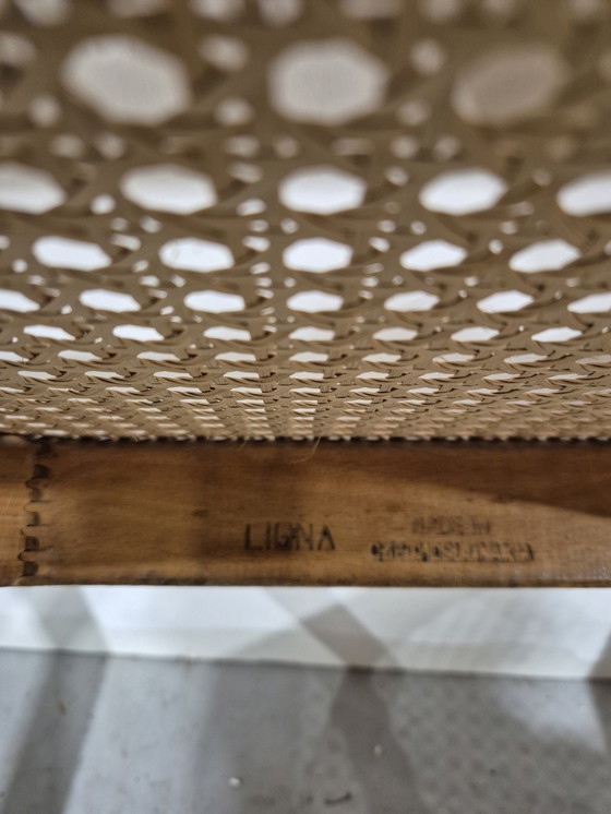 Image 1 of A pair for vintage ligna chairs with webbing seat