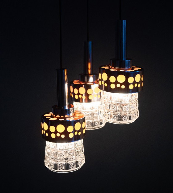 Image 1 of Lampada a sospensione Vintage Space Age Cascade attribuita a Massive