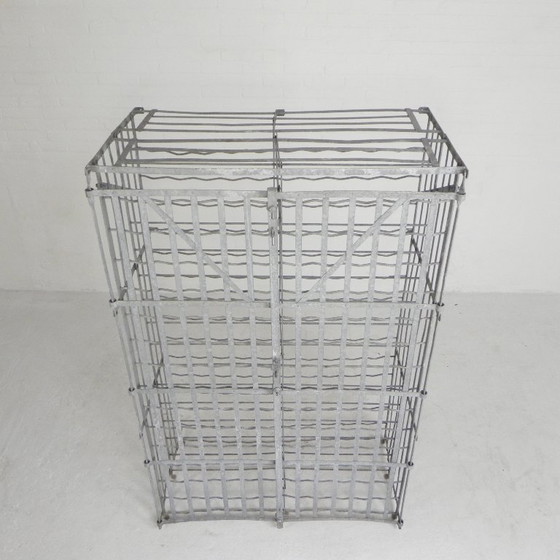 Image 1 of Casier à vin rigide Steel Fer pour 300 bouteilles, années 1950