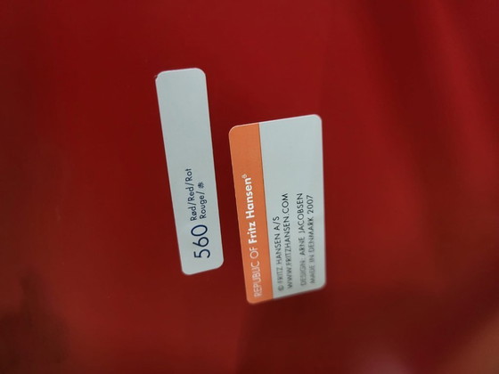 Image 1 of 1x Fritz Hansen vlinderstoel, rood, 2007