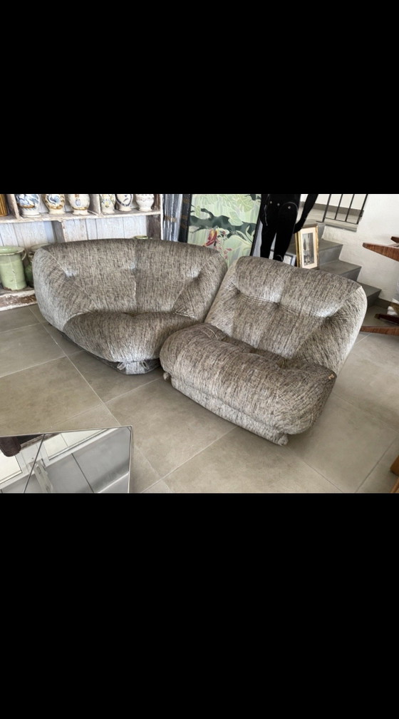 Modular Sofa "Nuvolone" Rino Maturi for MIMO Padova – 70s (2 Modules) – Corner sofas, Textile (photo 3 of 6)