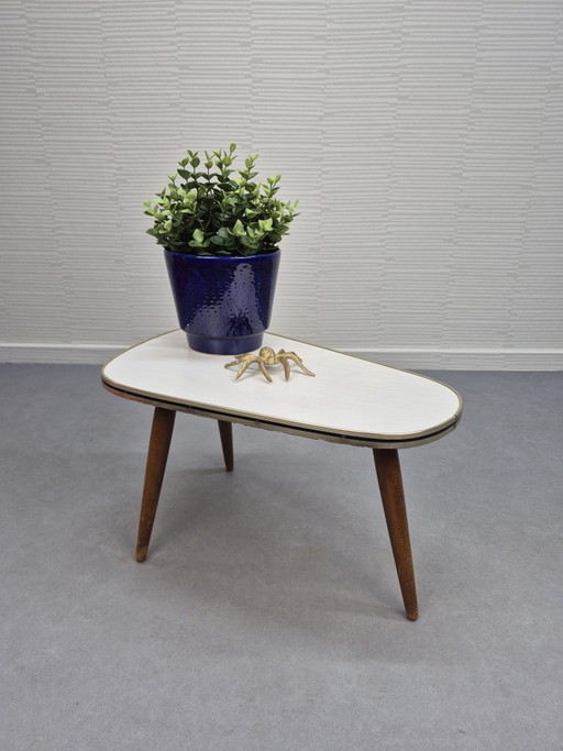 Vintage Plant Table with Light Wood-Look Formica Top.