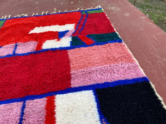 Tappeto Beni Ouarain Contemporaneo 300x200 cm – Motivi Astratti Multicolori – Tappeti, Lana, Cotone, Abstract (photo 9 of 18)