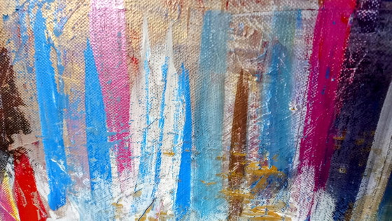 Image 1 of T. van Steenbergen Abstract "HOPE" 70 x 100 cm nuovo.