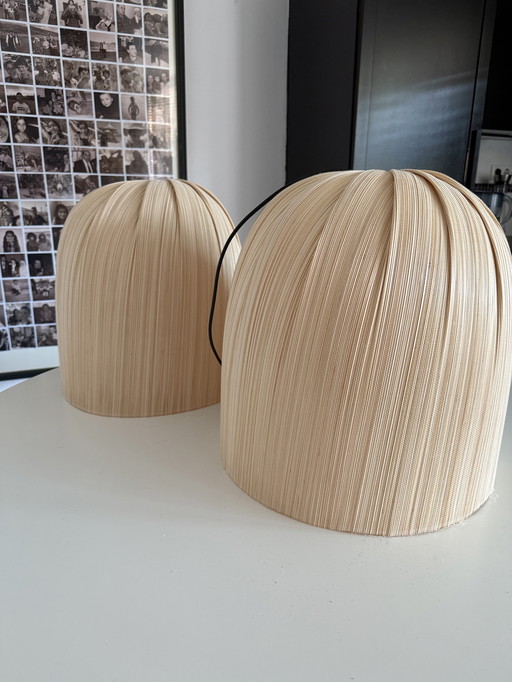 Rattan cane bamboo pendant lamps