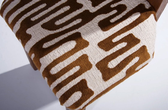 Image 1 of Set of 8 Brutalist Oak Dining Chairs