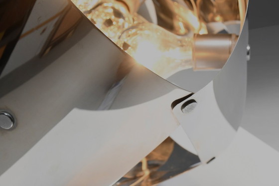 Image 1 of Lampe de table en acier inoxydable par Edera Radici pour Sagim - Italie, 1970