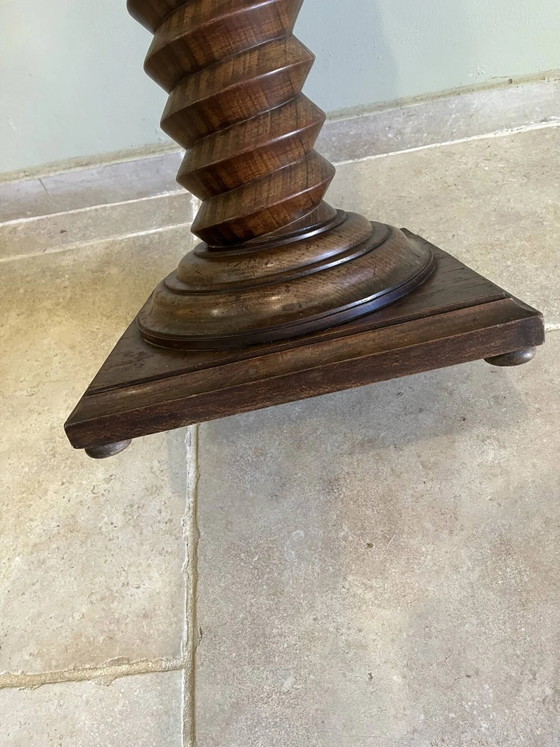 Piédestal colonne torsadée dans le style d'une vis de pressoir à vin. – Selettes, Wood, Rustic (photo 10 of 11)