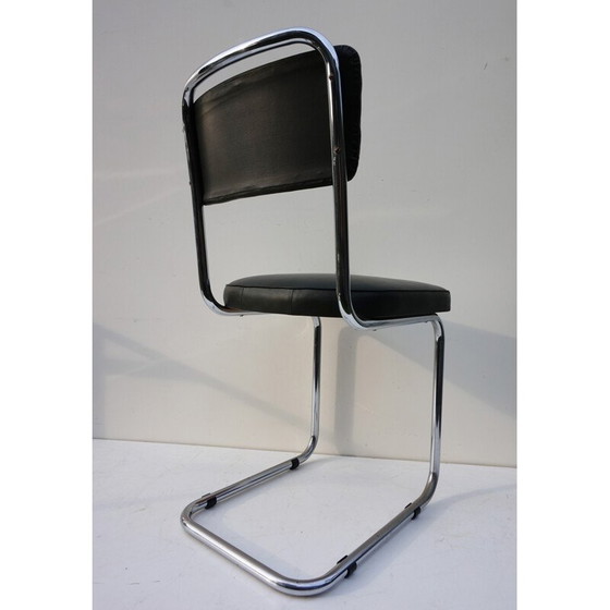 Image 1 of Dutch Tubular Cantilever Office Chair - 1930s