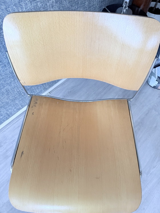 Image 1 of 6x David Rowland voor HOWE - 40/4 Sled-Base Side Chair