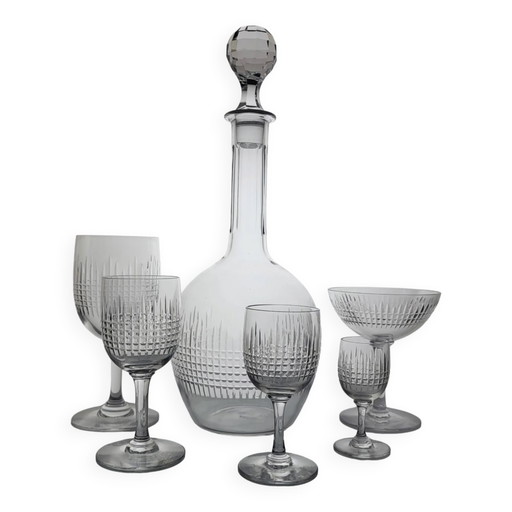 Servizio di bicchieri in cristallo Baccarat 31 pezzi, modello Nancy