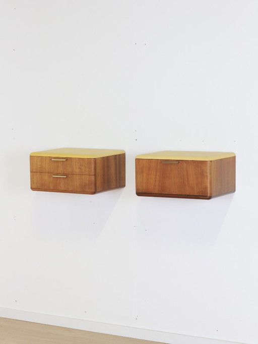 2x Mesita de noche vintage Patijn