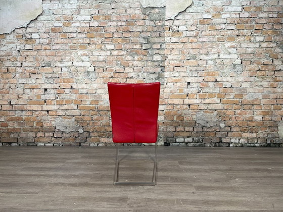 Bert Plantagie Misty - Cuir | Dutch Design, Chaises de salle à manger, Métal, Rouge, Modern (photo 5 sur 15)