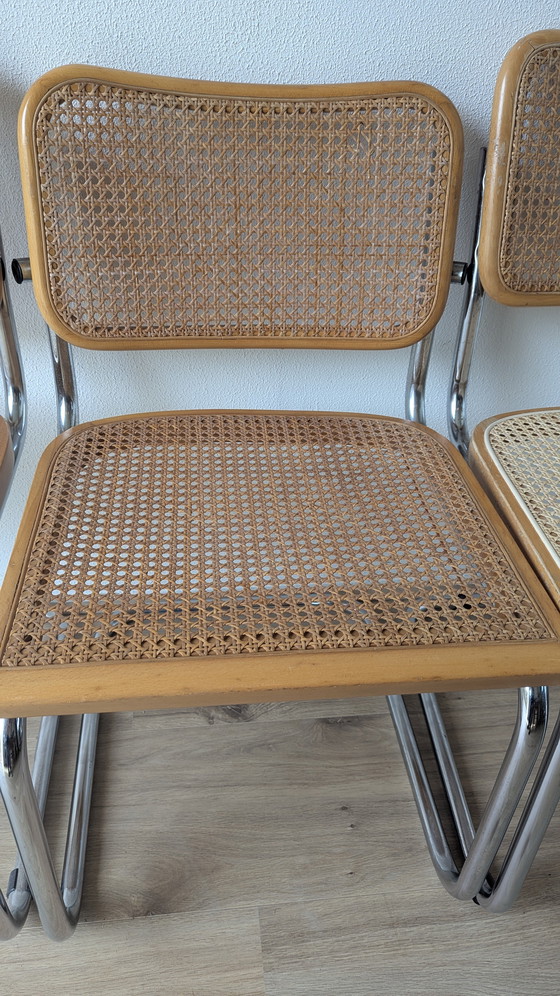Image 1 of Set aus 3 Marcel Breuer Rattanstühlen B32