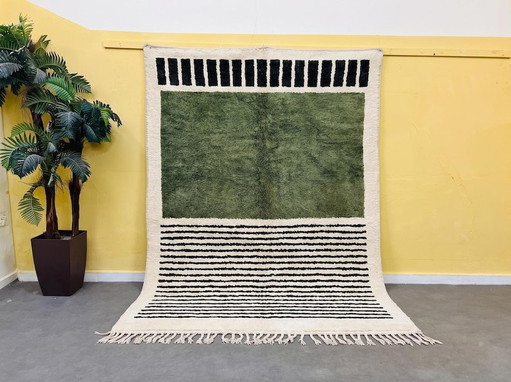 Grüner marokkanischer Teppich 300x200 – vloerkleden en tapijten, Wool