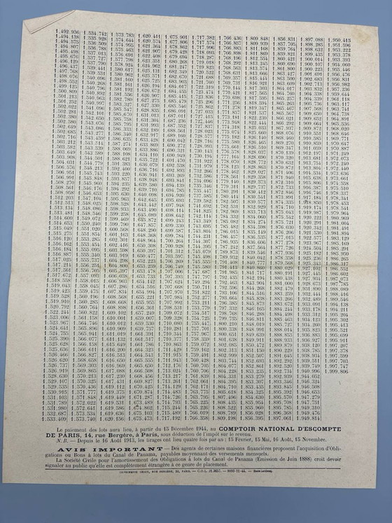 Lot of 6 Panama Canal drawing booklets, bonds and lottery bonds, – Art Prints, Paper (photo 3 of 6)