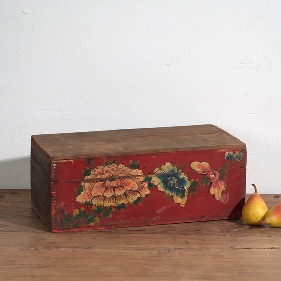 Antique red case with floral motifs (c.1900) #34 – Decorative Objects (photo 7 of 40)