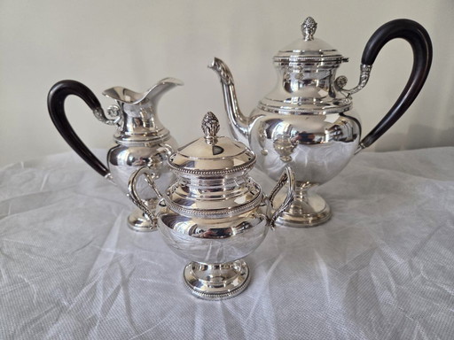 Service à thé en argent massif