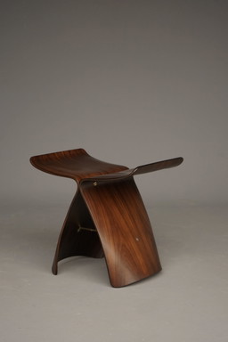 Sgabello Butterfly di Sori Yanagi per Tendo Mokko, anni '70