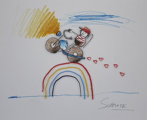 Schlote, Wilhelm - The Love-Bike - 3D construction - signed by hand
