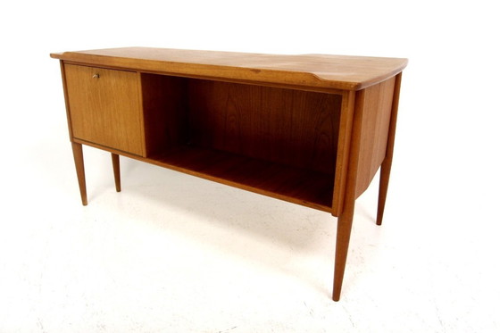 Image 1 of Skandinavischer Schreibtisch aus Teakholz, Göran Strand, Lelångs Möbelfabrik, Schweden, 1950